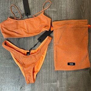 NWT Triangl Orange Sparkles Bikini